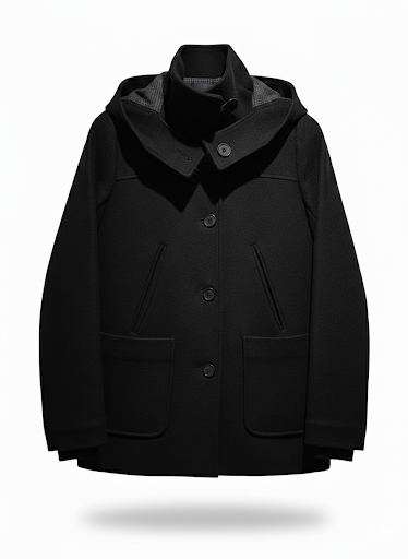 Manteau d’hiver court semi ajusté femme en 100% laine – Desloups Pré-vente #DLF-001