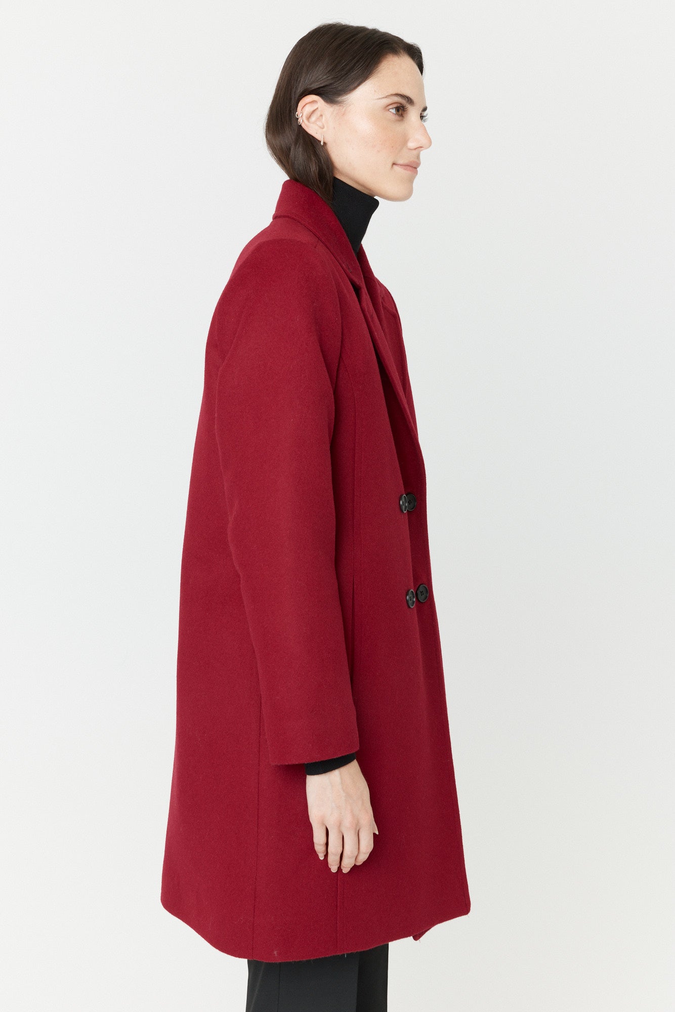 Desloups manteau d'hiver femme veston en 100% laine et doublé