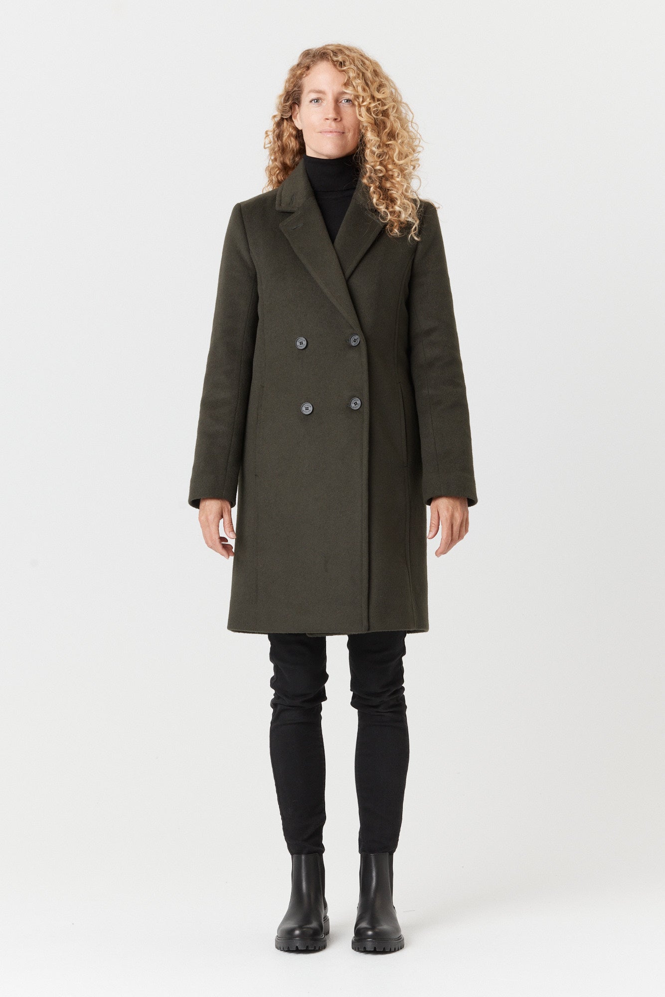 Desloups manteau d'hiver femme veston en 100% laine et doublé