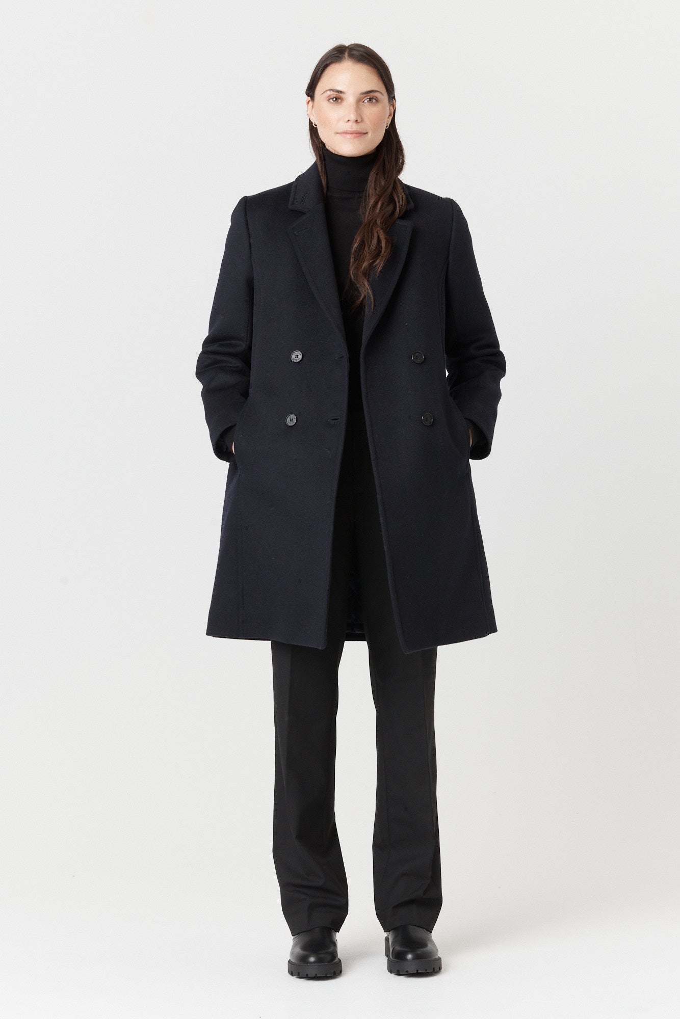 Desloups manteau d'hiver femme veston en 100% laine et doublé