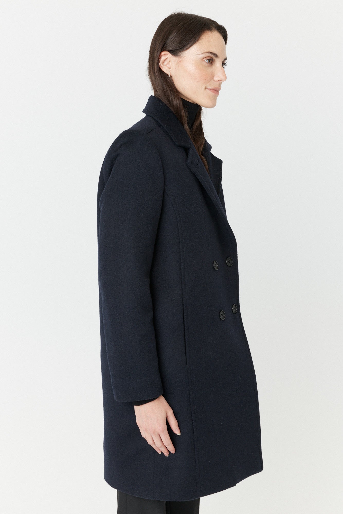 Desloups manteau d'hiver femme veston en 100% laine et doublé