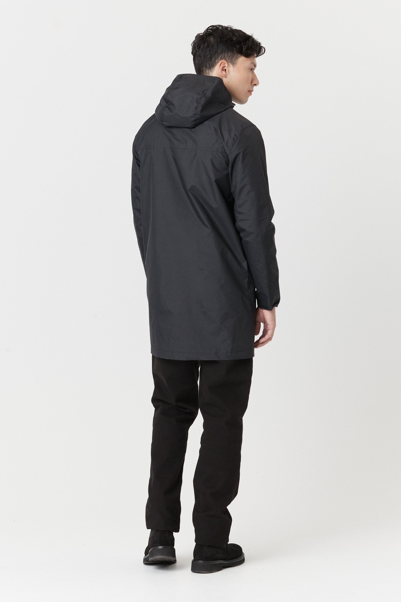 Desloups manteau mi-saison imperméable urbain avec capuchon pour homme