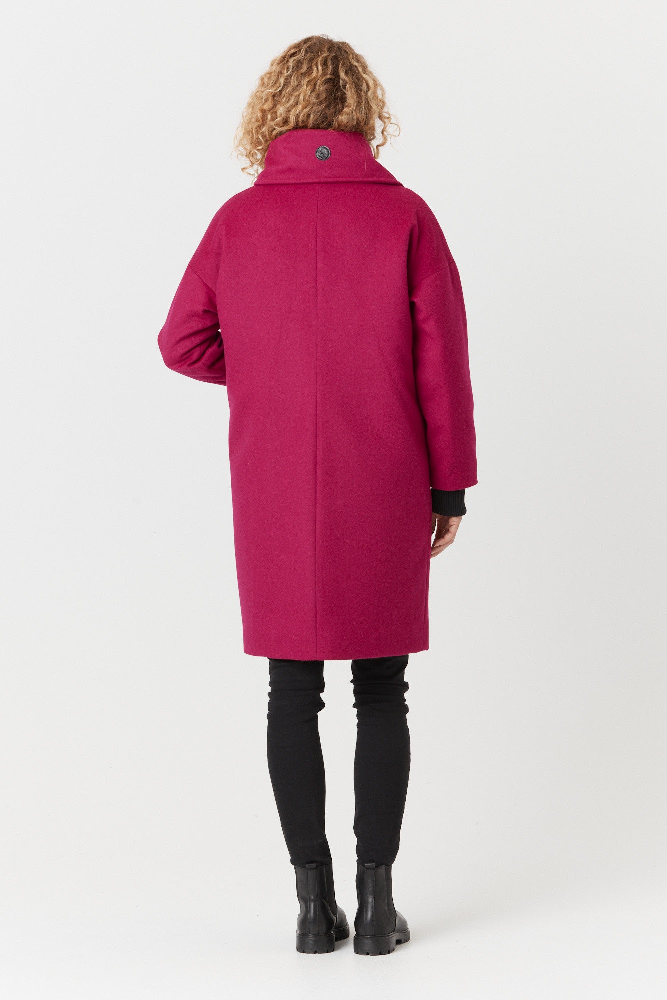 Desloups manteau d'hiver femme oversize double boutonnage en 100% laine et doublé