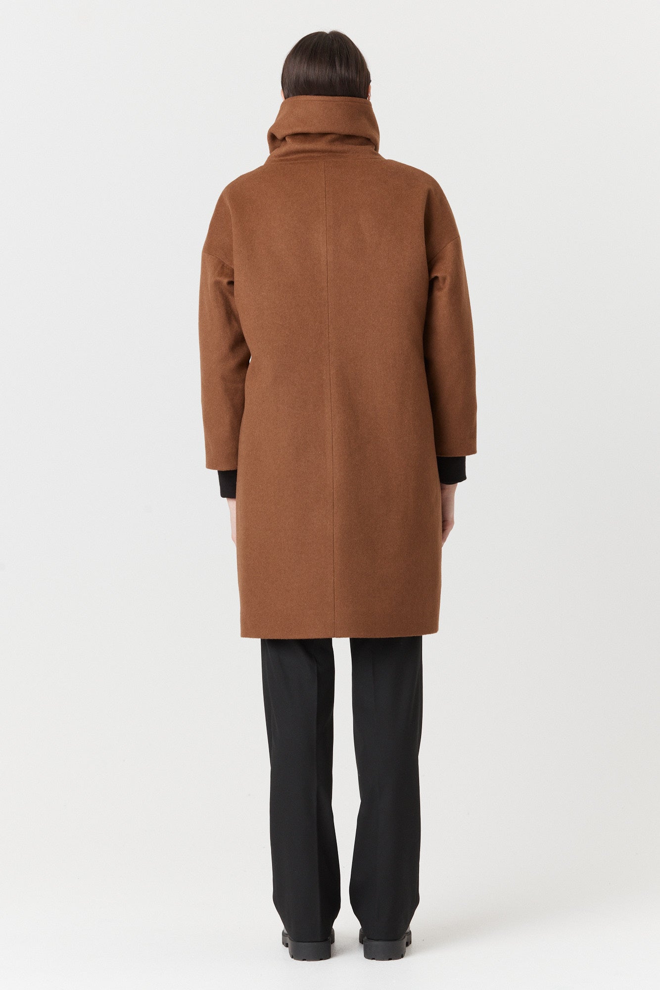 Desloups manteau d'hiver femme oversize double boutonnage en 100% laine et doublé