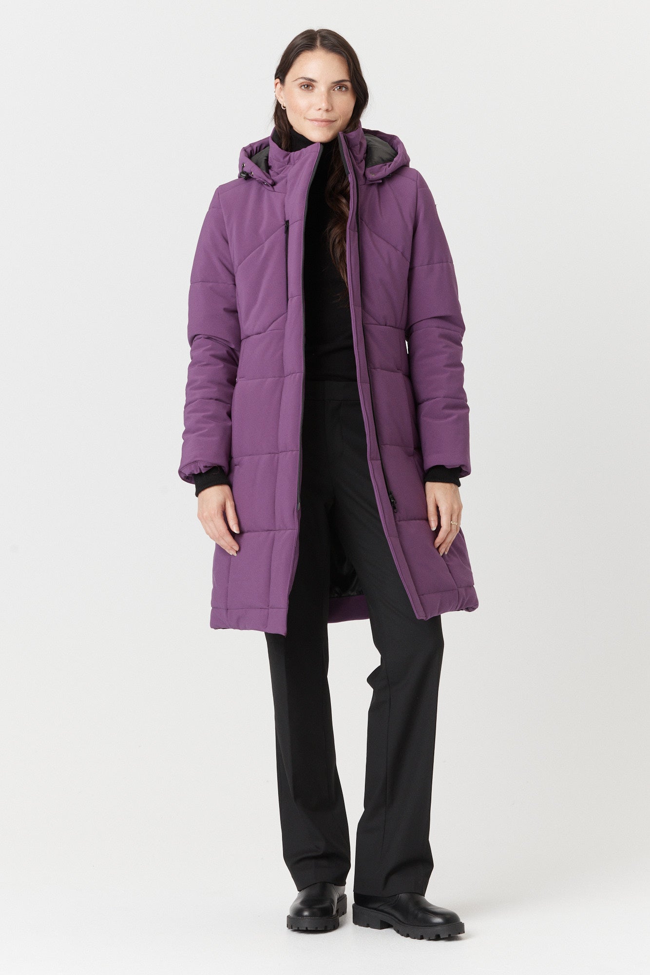 Desloups long women's parka fitted in Isosoft 250g