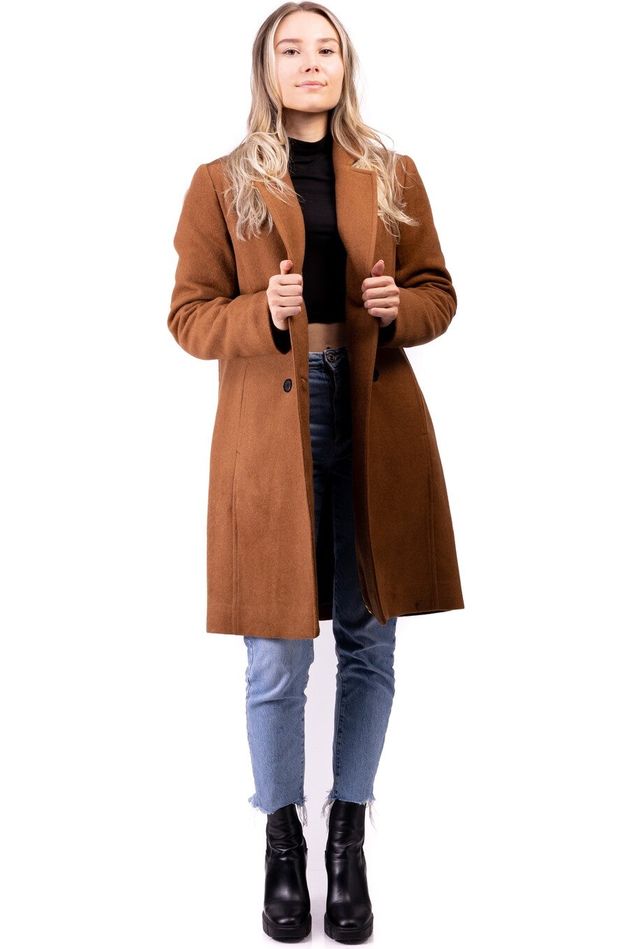 Desloups manteau d'hiver femme veston en 100% laine et doublé