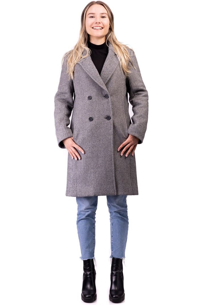 Desloups manteau d'hiver femme veston en 100% laine et doublé