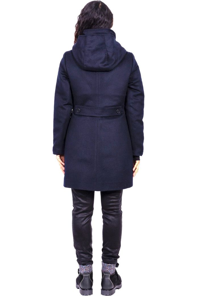 Desloups manteau d'hiver pour femme classique ajusté avec fermoir en 100% laine doublé