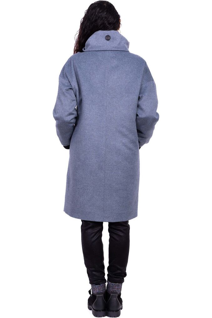 Desloups manteau d'hiver femme oversize double boutonnage en 100% laine et doublé