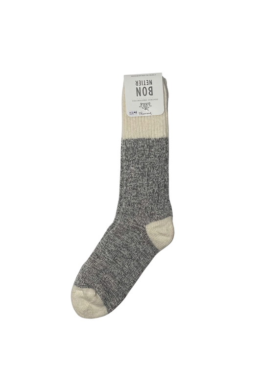 BONNETIER - Chalet Gray/White Socks - Women