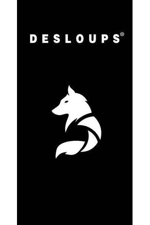 Desloups Large logo yoga towel - Black