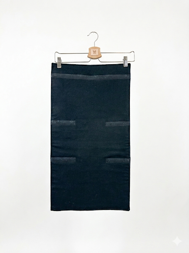 Vintage - Panneau de maternité en laine noir avec velcro