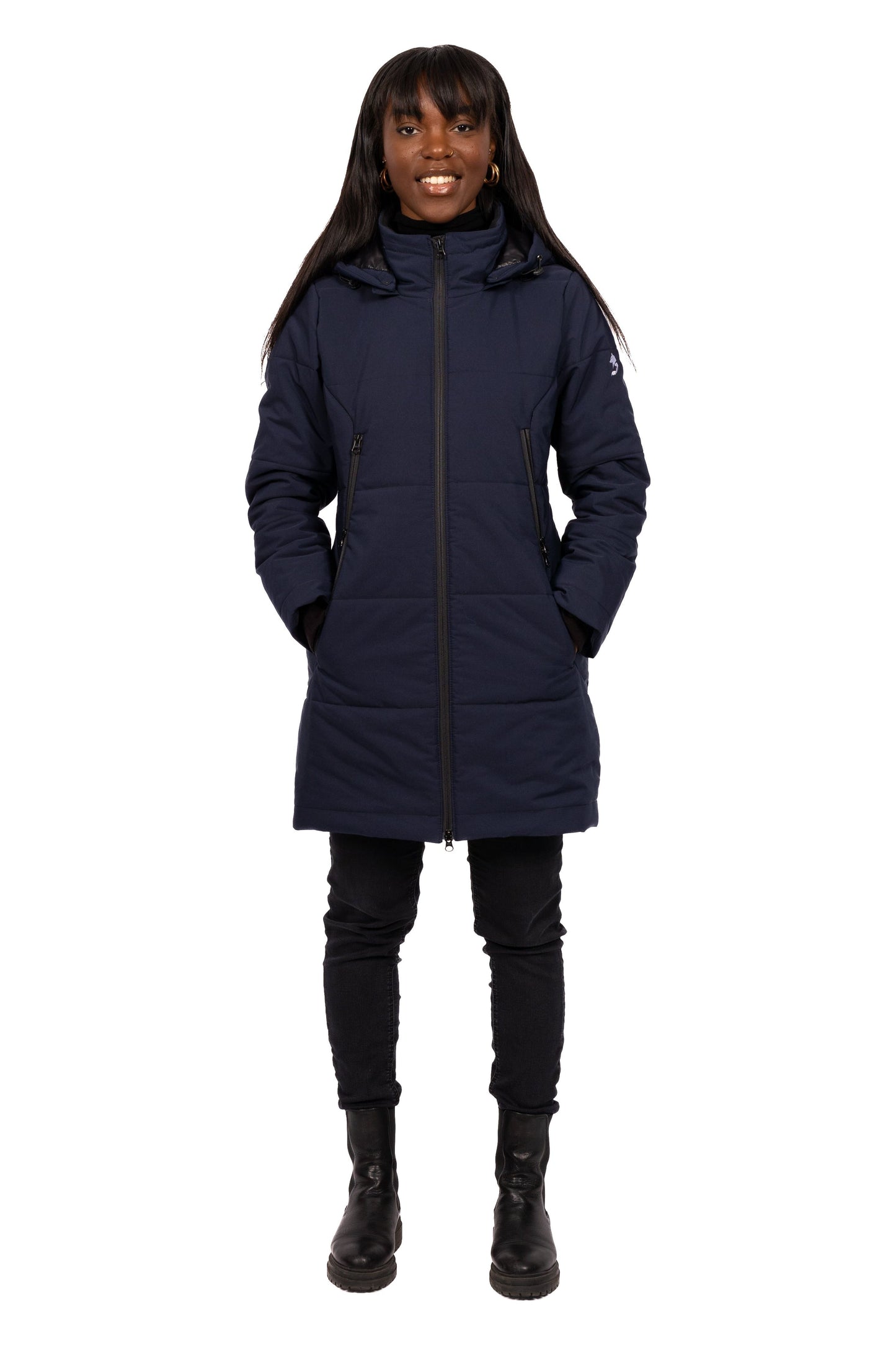 Desloups mid-length semi-fitted women's parka in Isosoft 250g