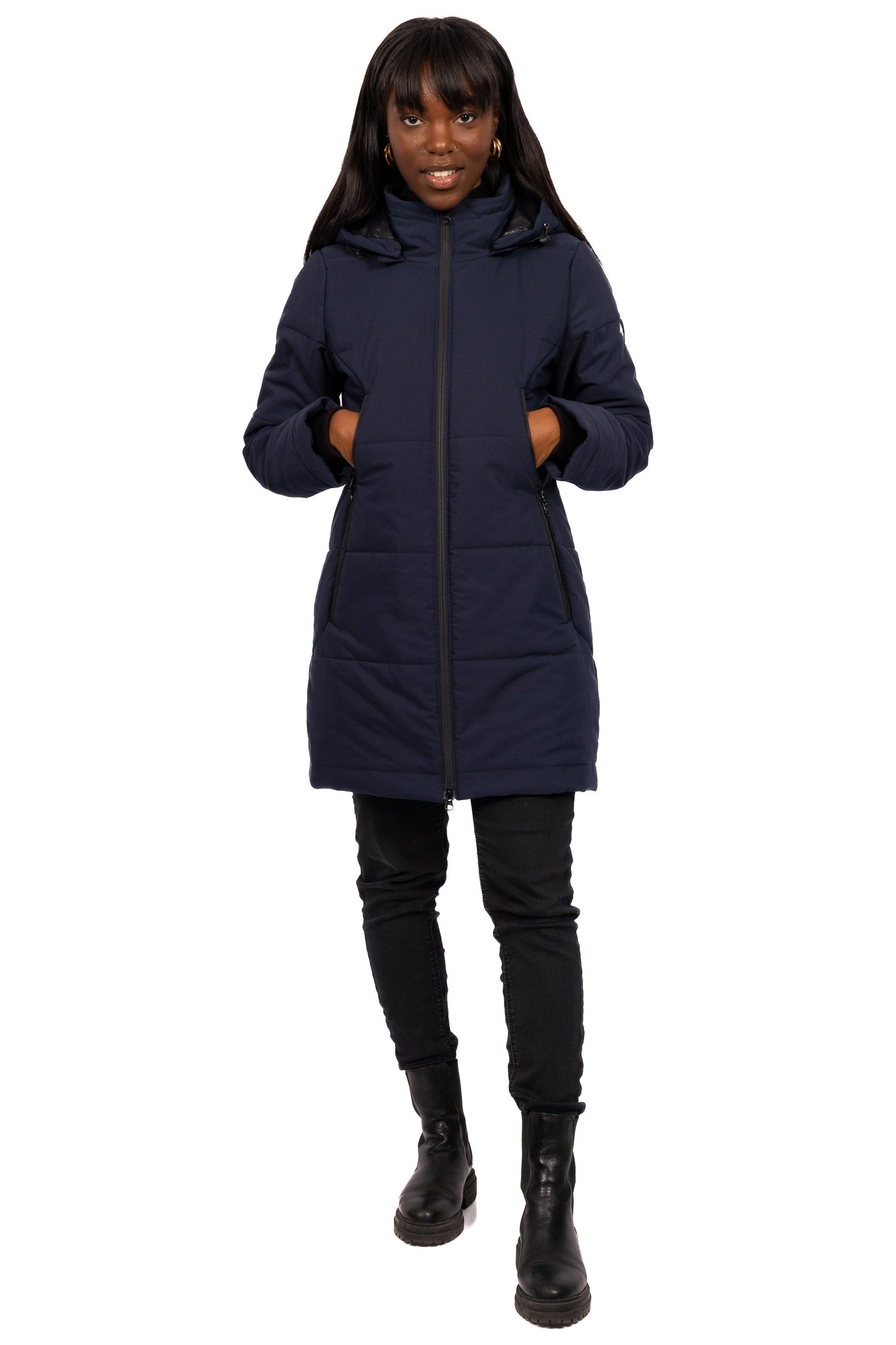 Desloups mid-length semi-fitted women's parka in Isosoft 250g