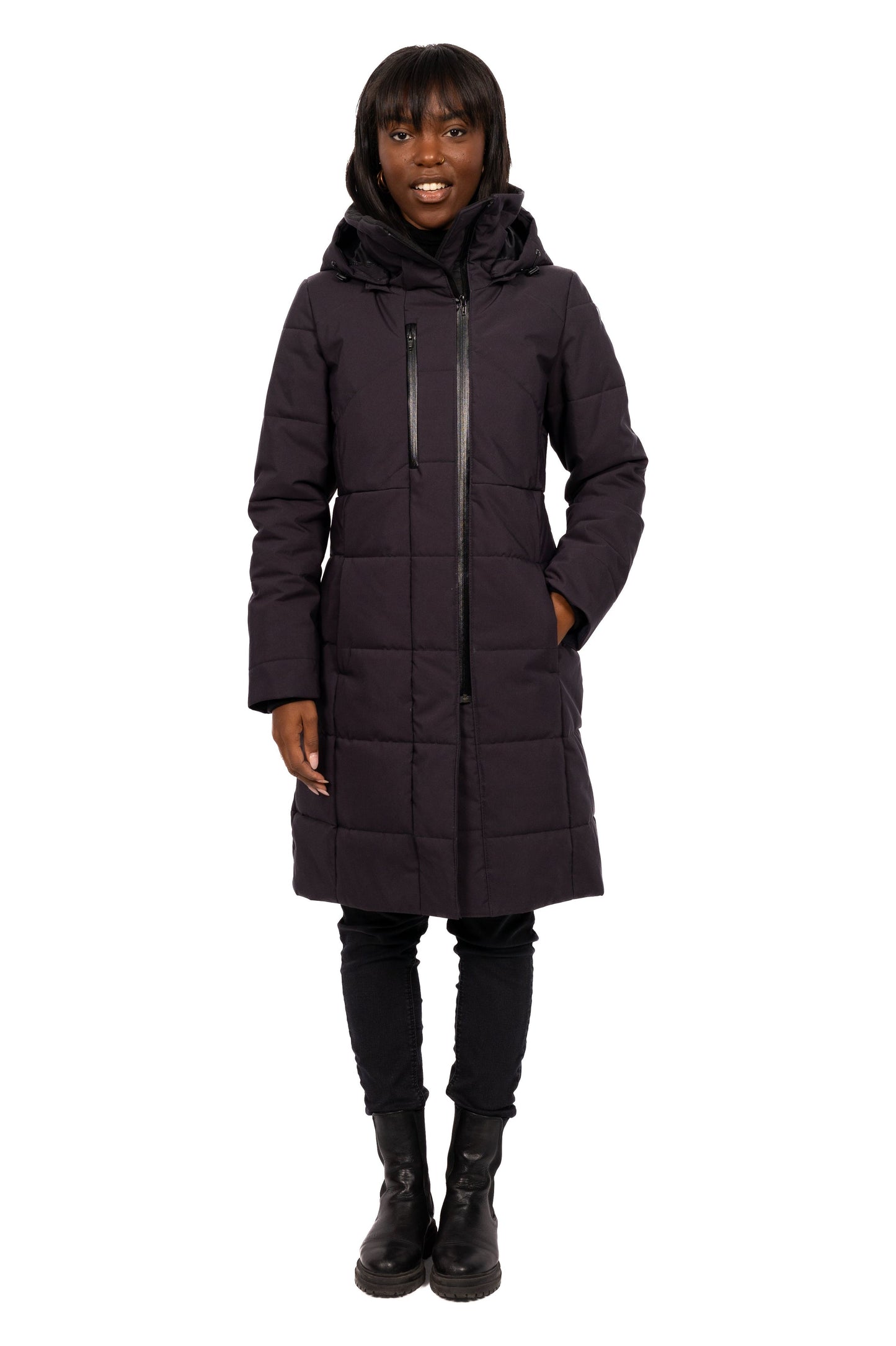 Desloups long women's parka fitted in Isosoft 250g