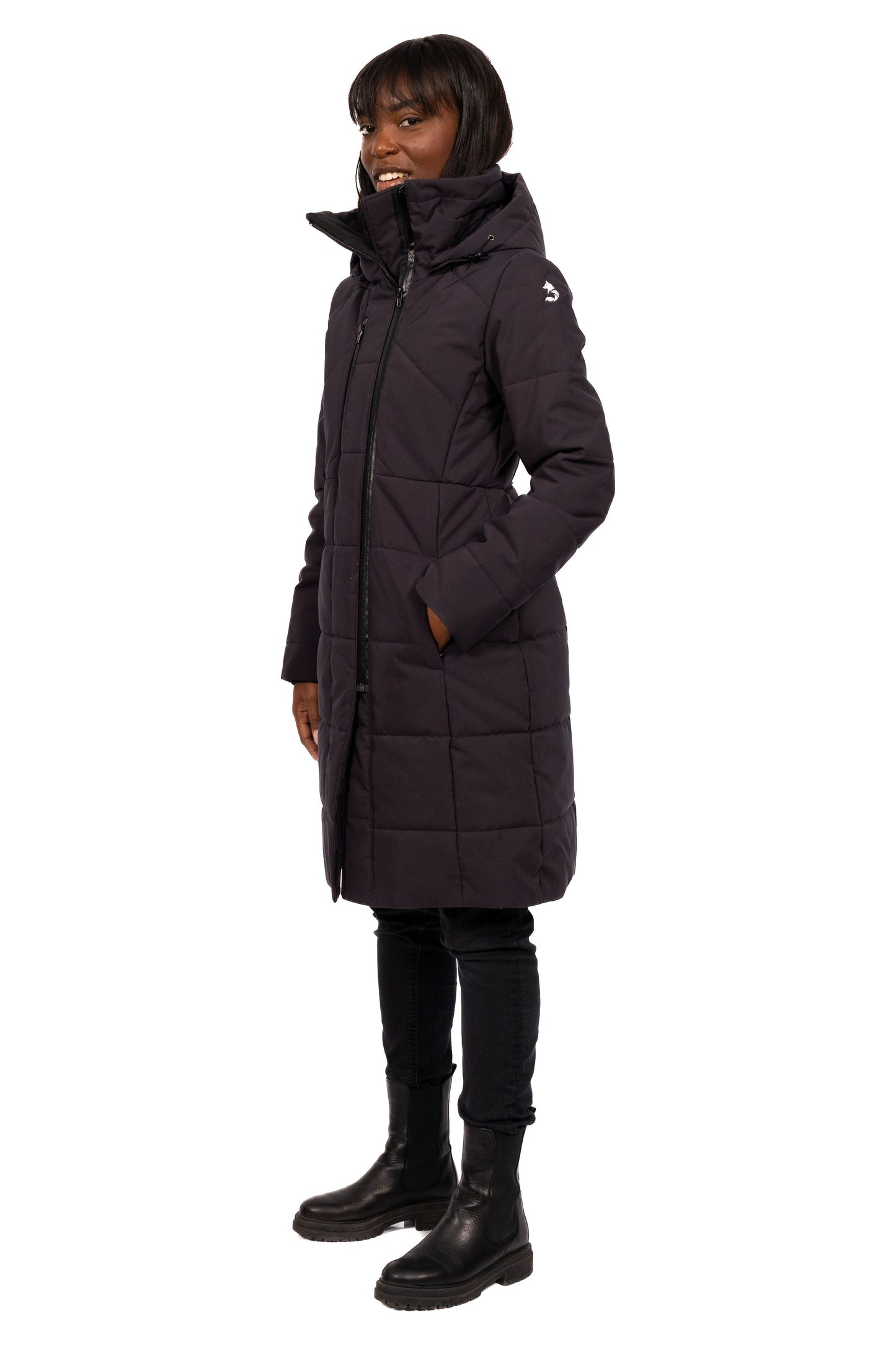 Desloups long women's parka fitted in Isosoft 250g