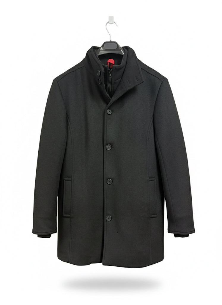 Vintage - manteau homme mi-long noir- M