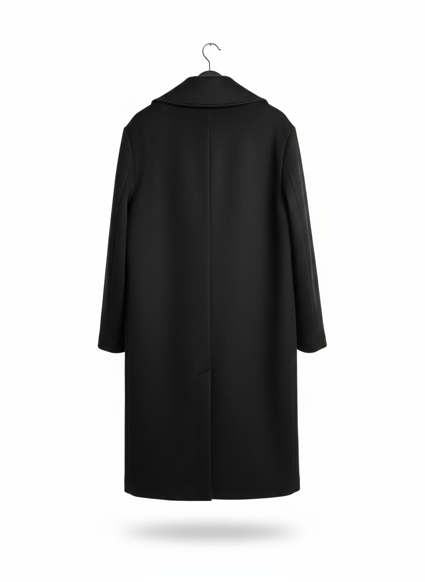 Manteau d'hiver style veston homme très long oversize en 100% laine et doublé Pré-vente #DLM-510