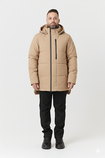 Desloups men's parka with detachable hood in 250g Isosoft