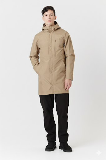 Desloups manteau mi-saison imperméable urbain avec capuchon pour homme #SLM-601