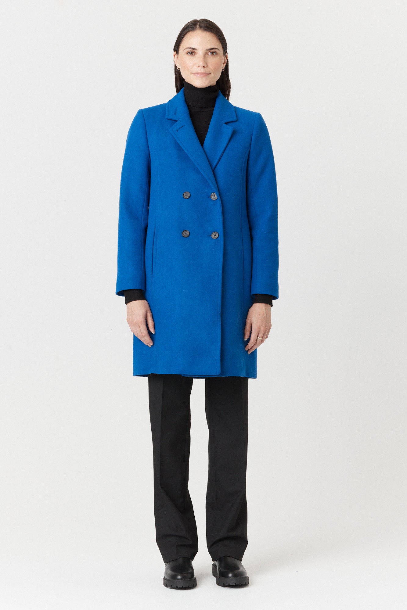 Desloups manteau d'hiver femme veston en 100% laine et doublé