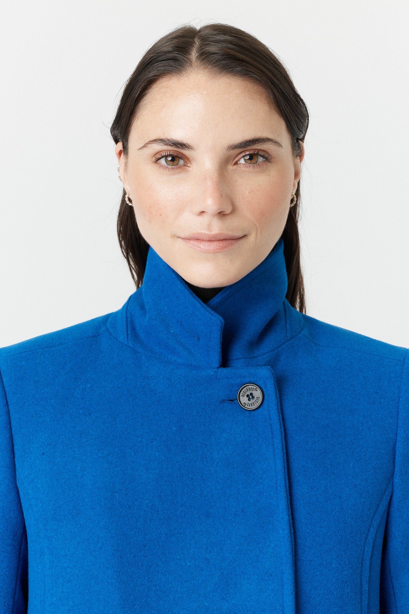 Desloups manteau d'hiver femme veston en 100% laine et doublé