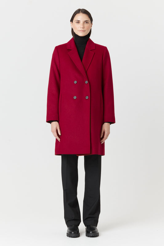 Desloups manteau d'hiver femme veston en 100% laine et doublé