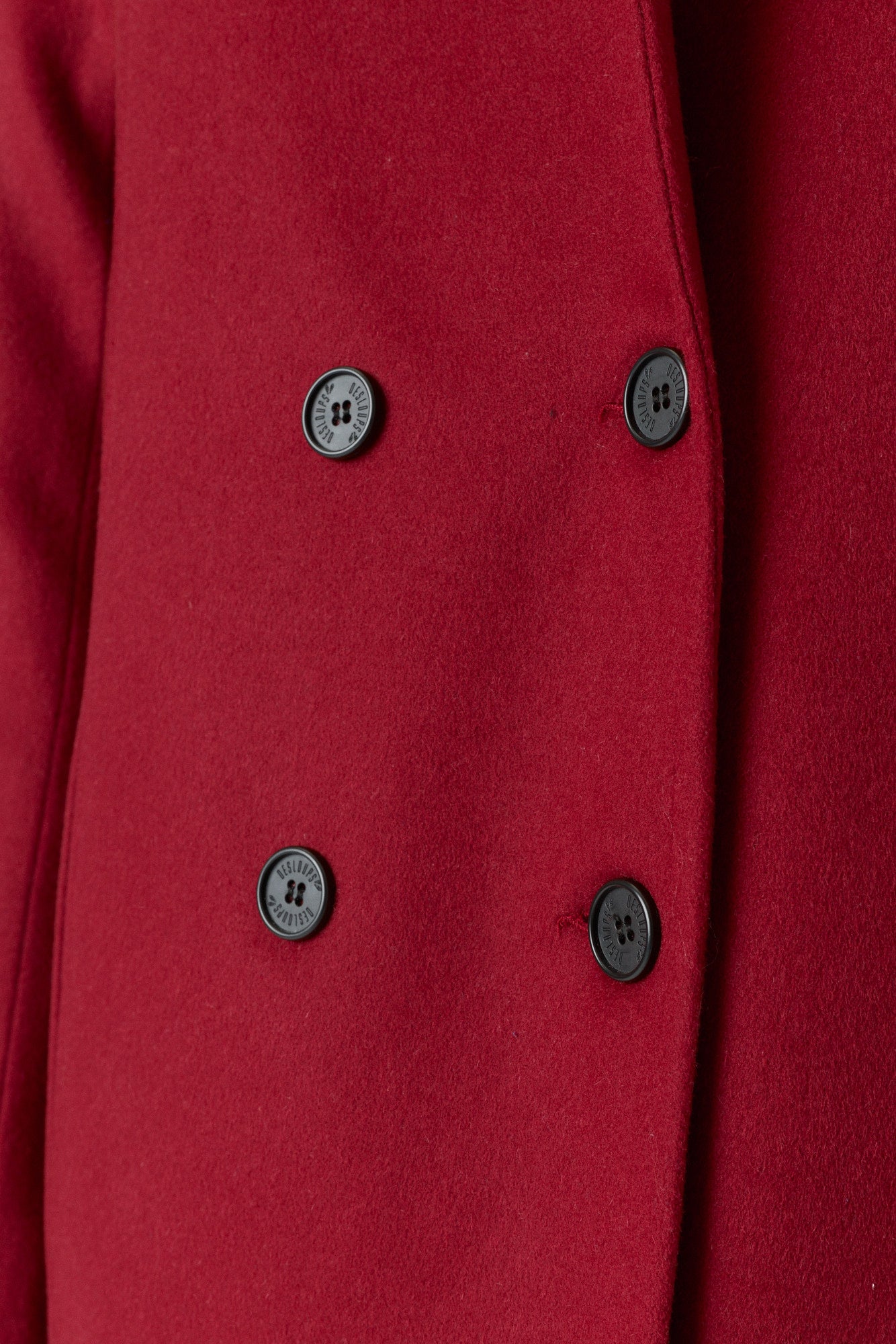 Desloups winter coat for women asymmetrical in 100% lined wool 