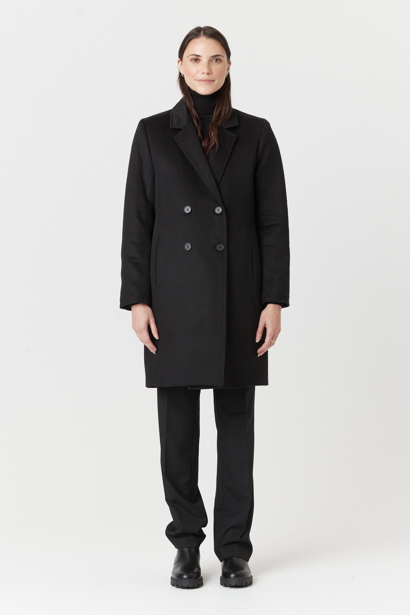 Desloups manteau d'hiver femme veston en 100% laine et doublé