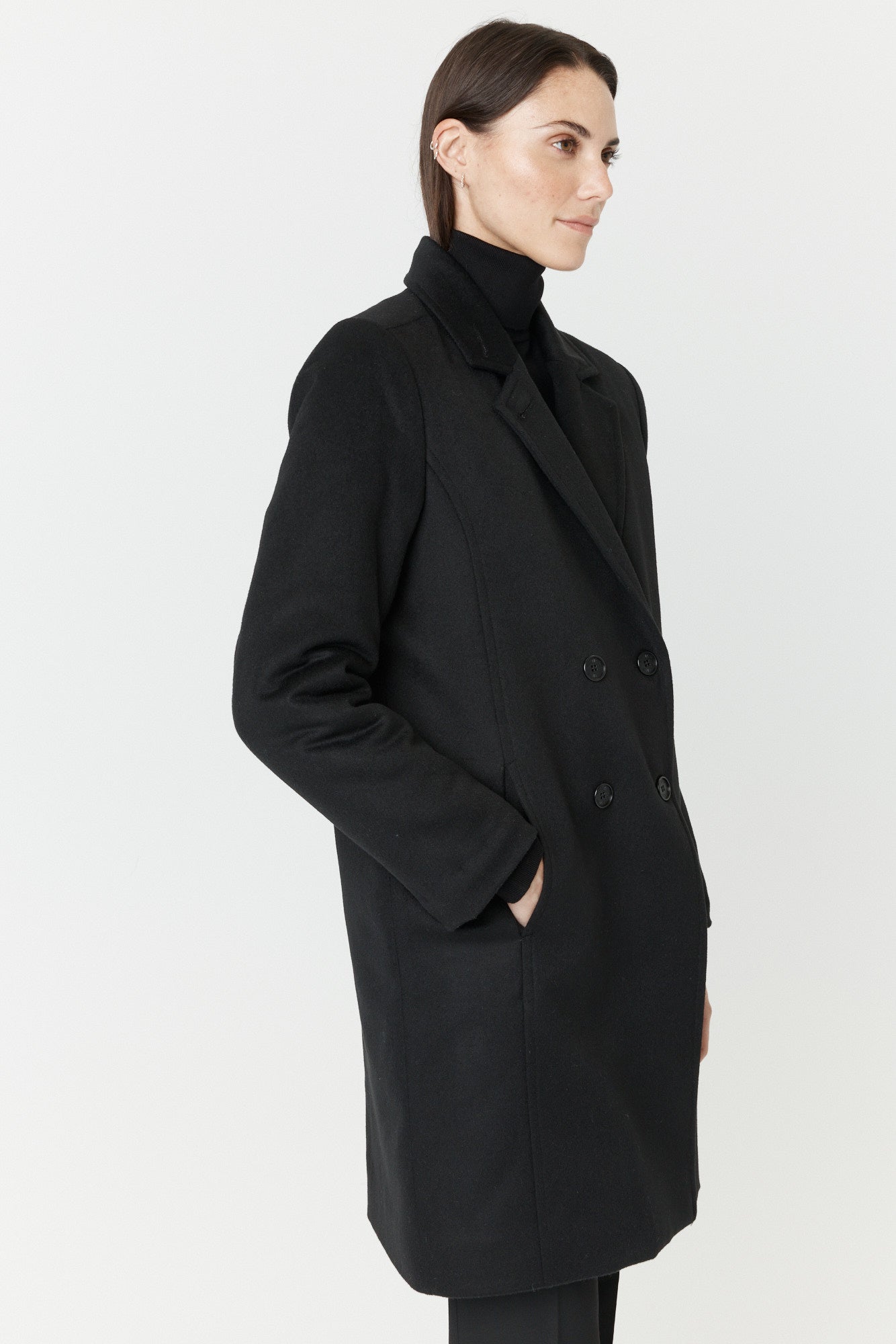 Desloups manteau d'hiver femme veston en 100% laine et doublé