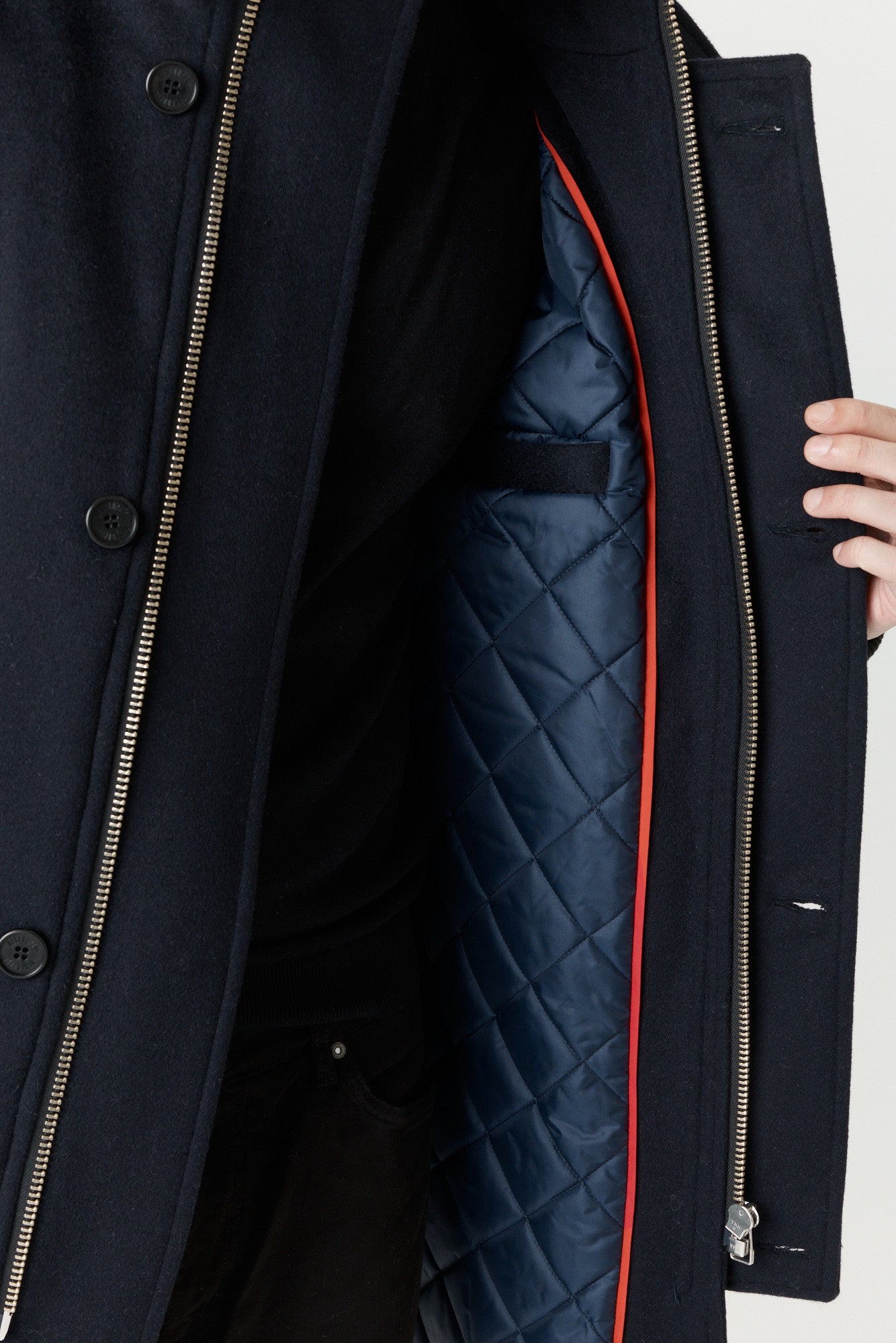 Desloups Canadian winter coat for men with clasp and hood in 100% lined wool 