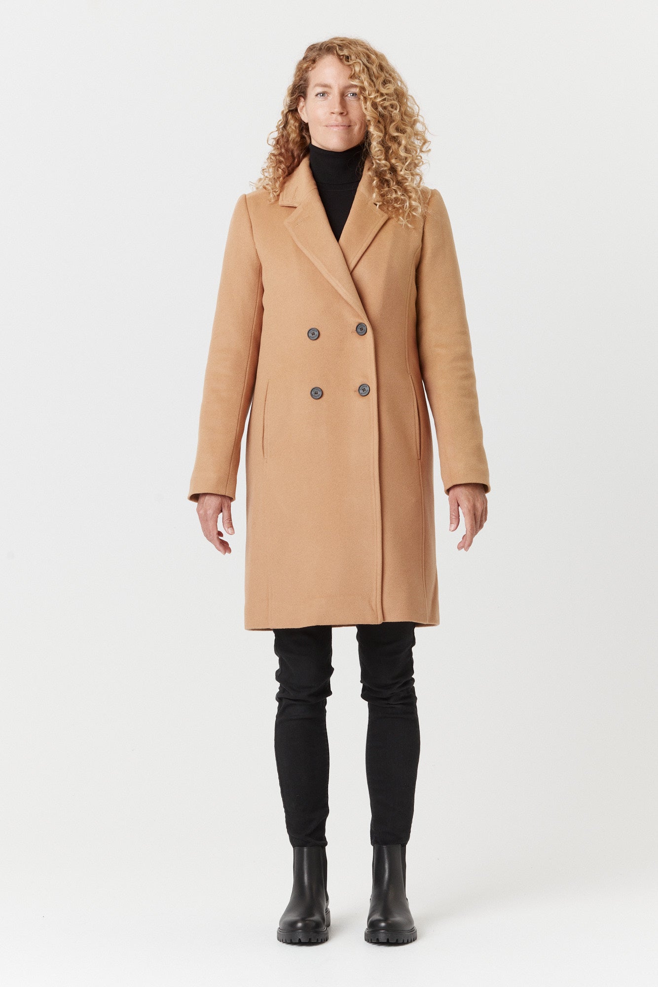 Desloups manteau d'hiver femme veston en 100% laine et doublé