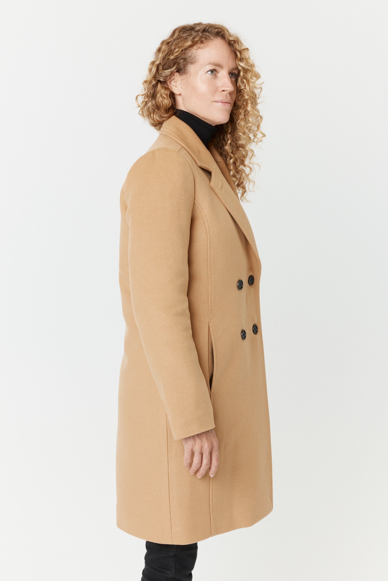 Desloups manteau d'hiver femme veston en 100% laine et doublé