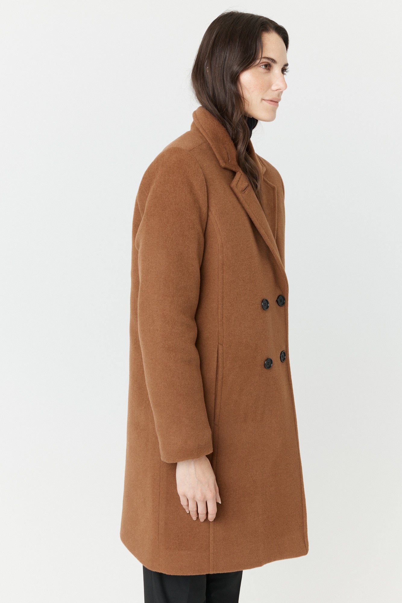 Desloups manteau d'hiver femme veston en 100% laine et doublé