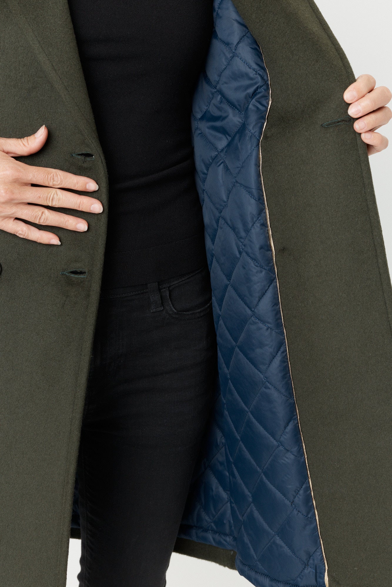 Desloups manteau d'hiver femme veston en 100% laine et doublé
