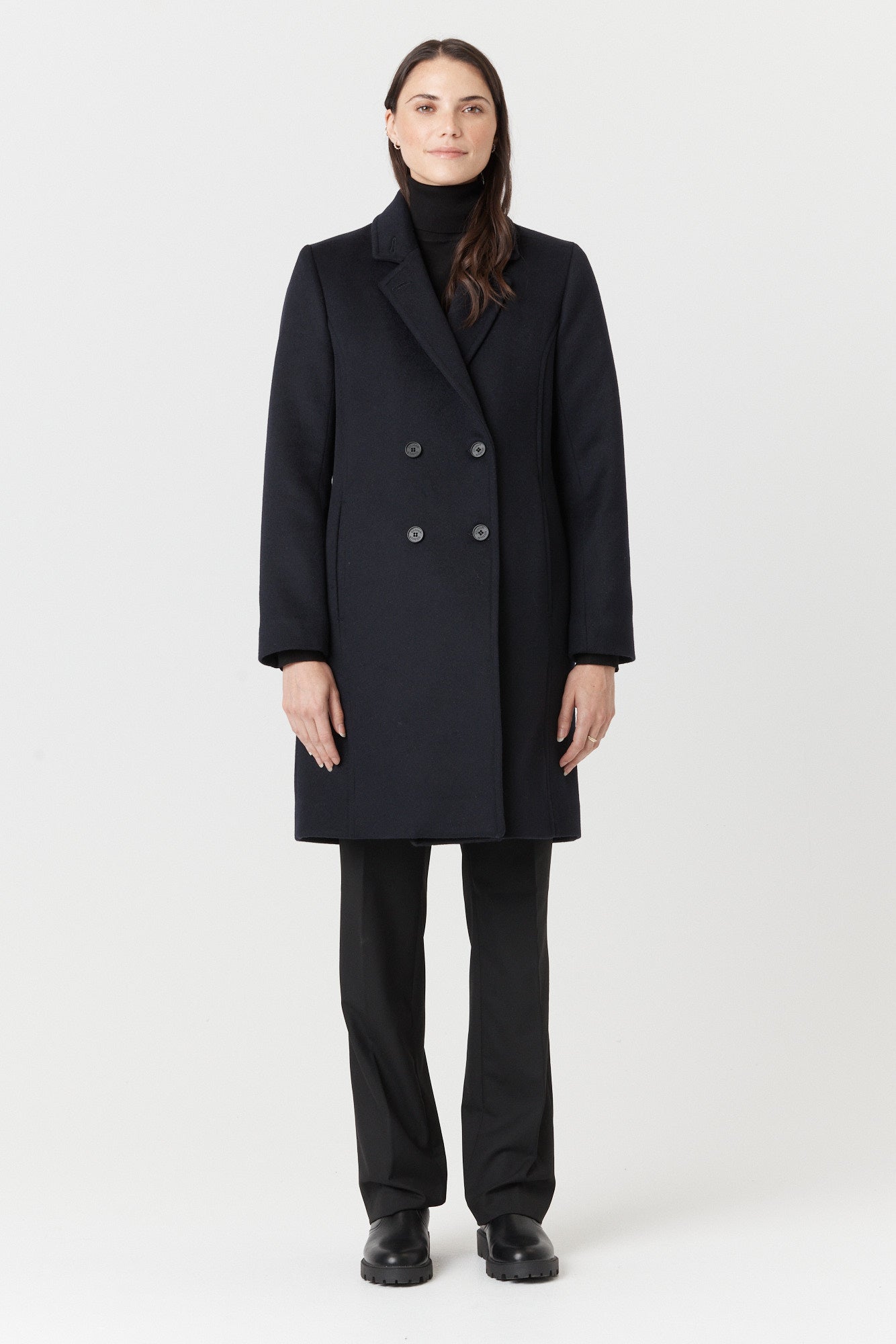 Desloups manteau d'hiver femme veston en 100% laine et doublé