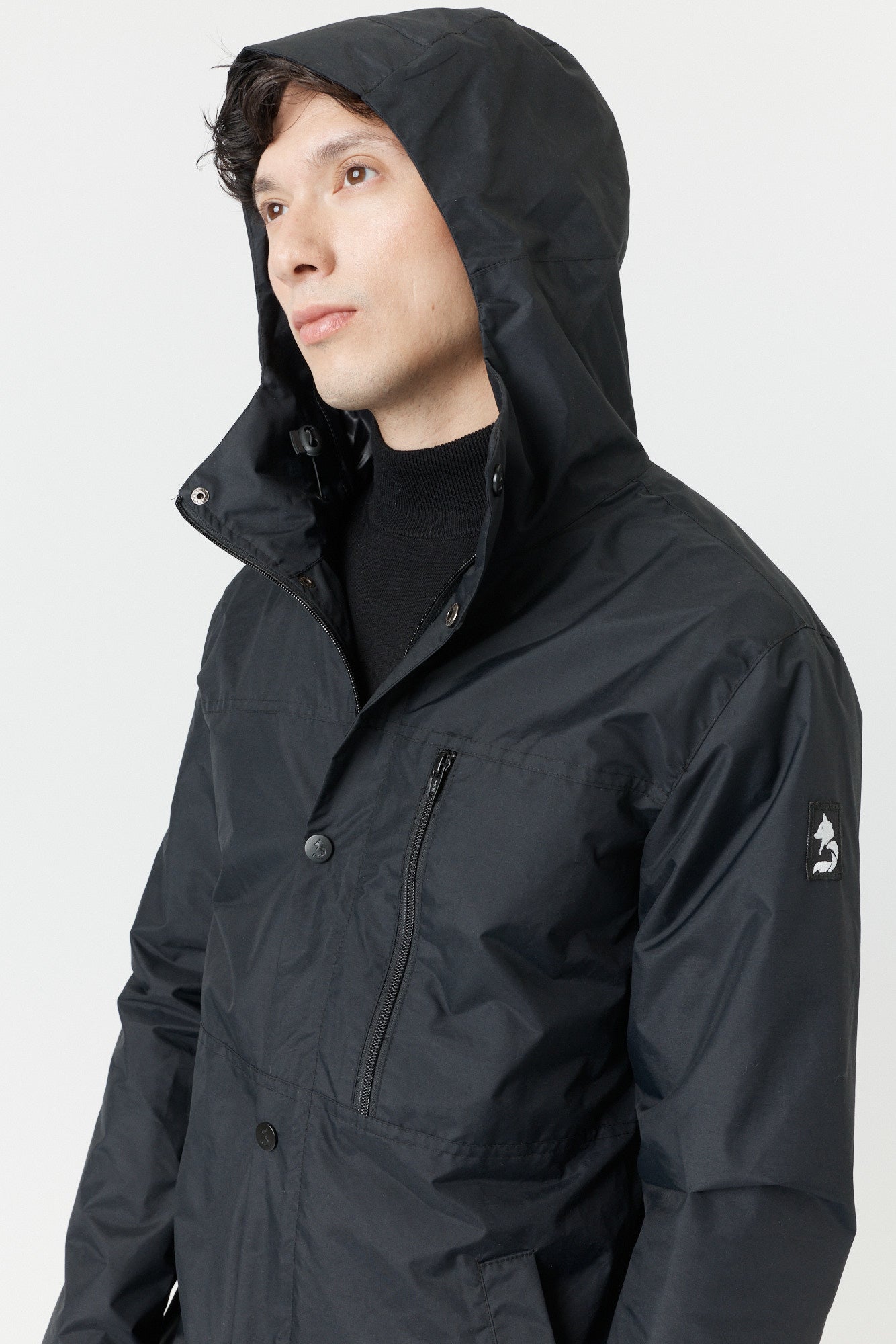 Desloups manteau mi-saison imperméable urbain avec capuchon pour homme