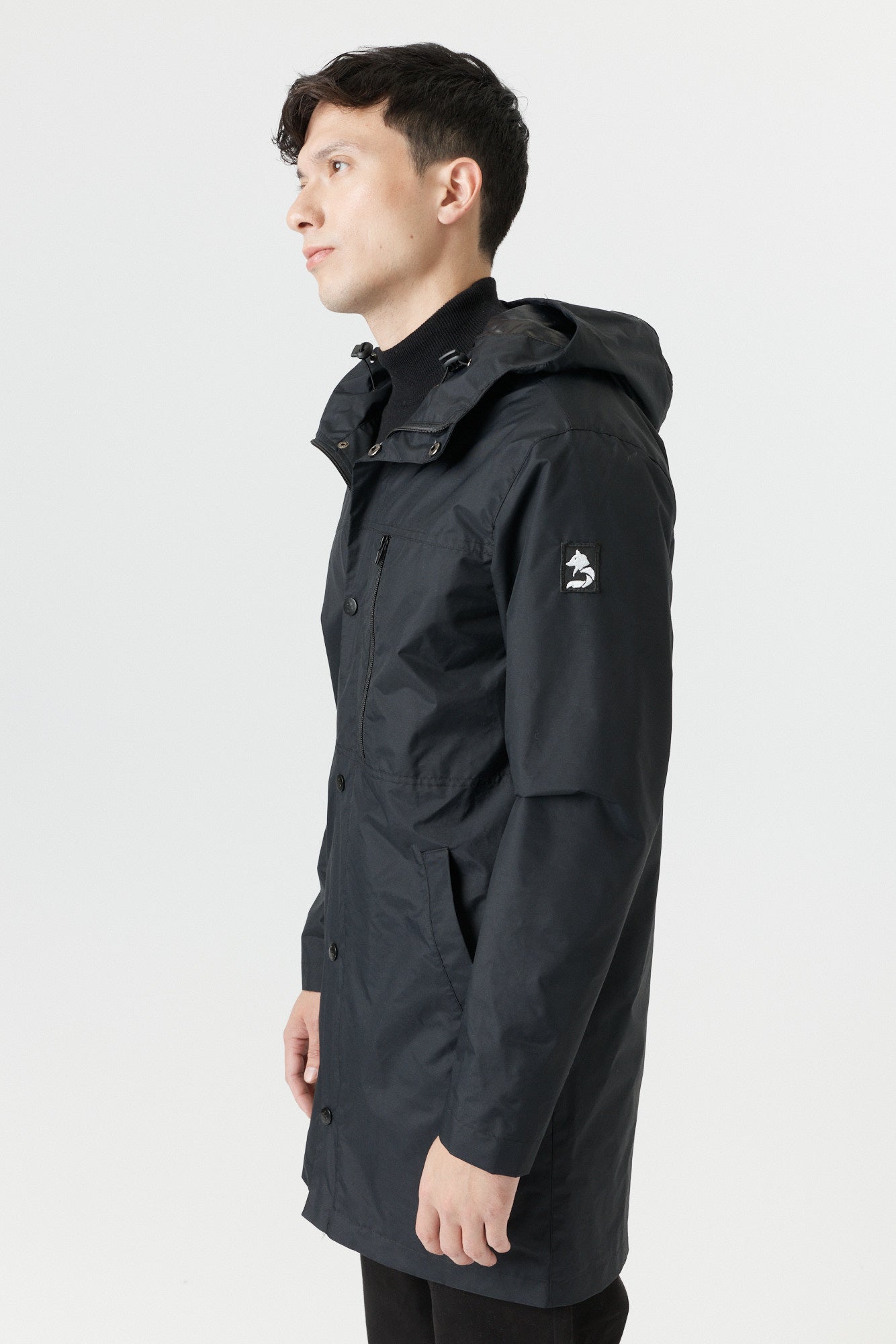 Desloups manteau mi-saison imperméable urbain avec capuchon pour homme
