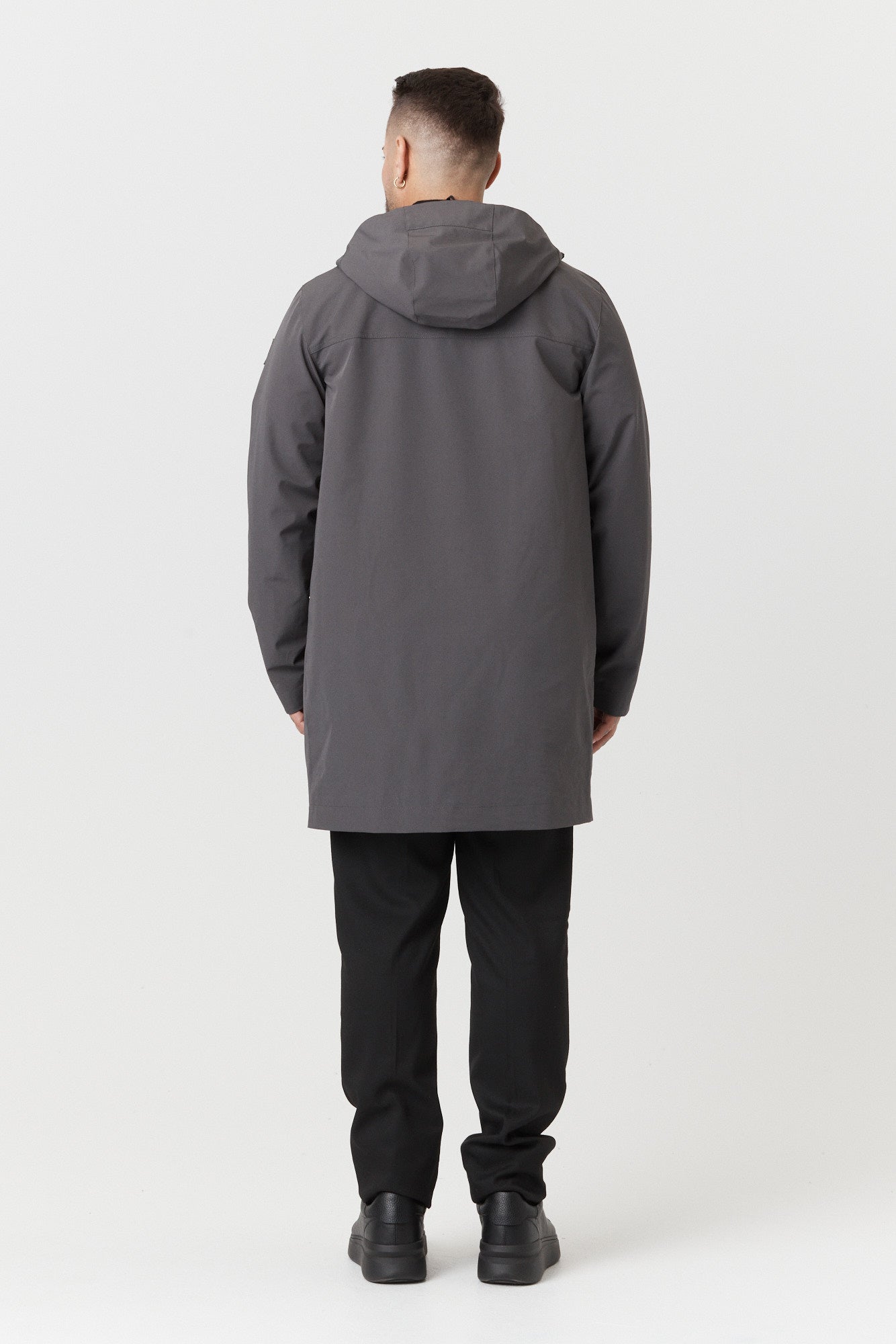 Desloups manteau mi-saison imperméable urbain avec capuchon pour homme