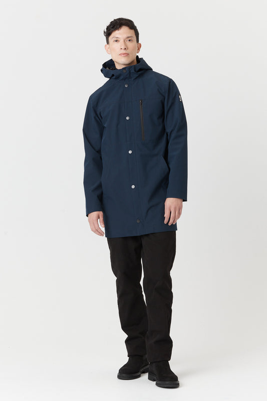 Desloups manteau mi-saison imperméable urbain avec capuchon pour homme