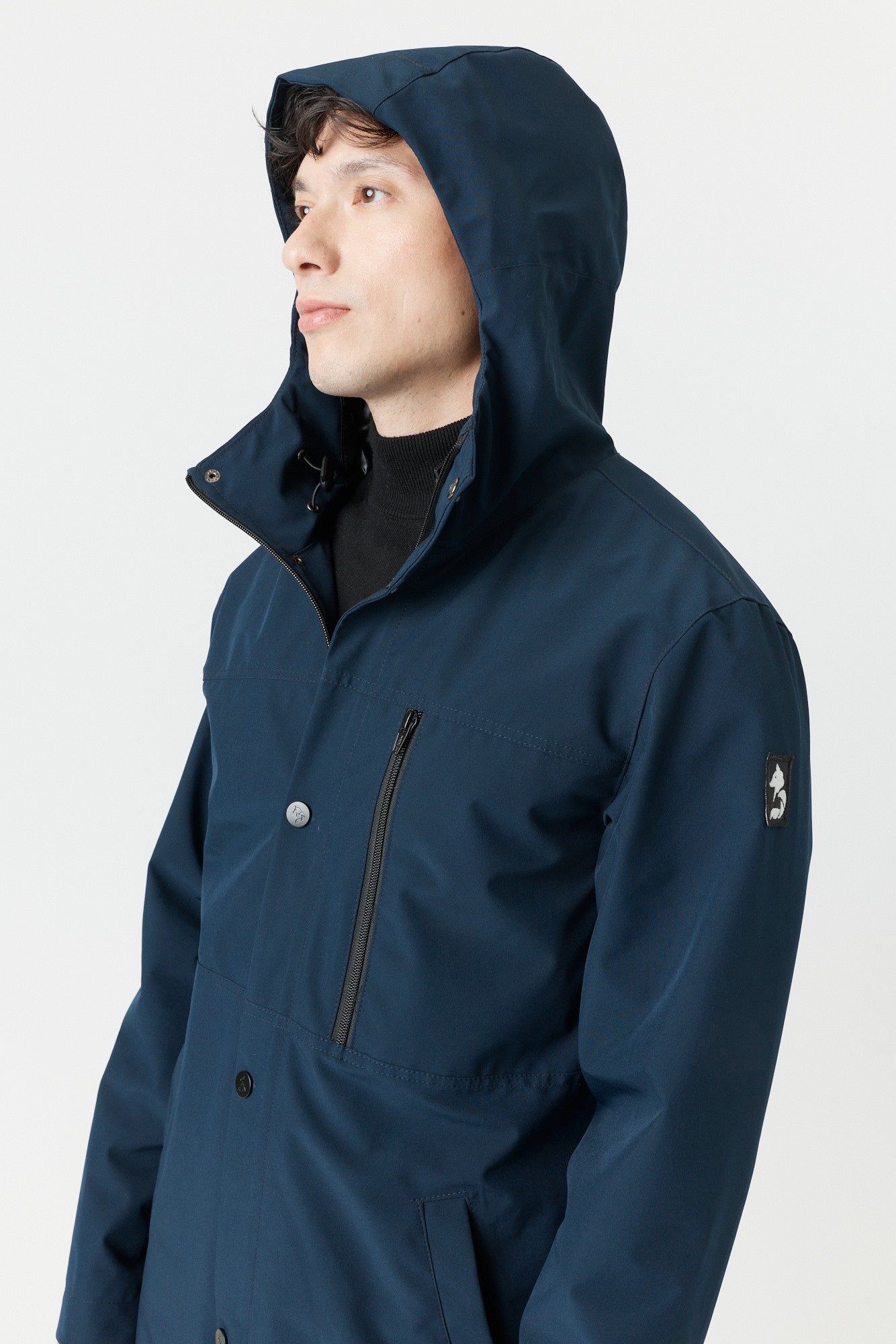 Desloups manteau mi-saison imperméable urbain avec capuchon pour homme
