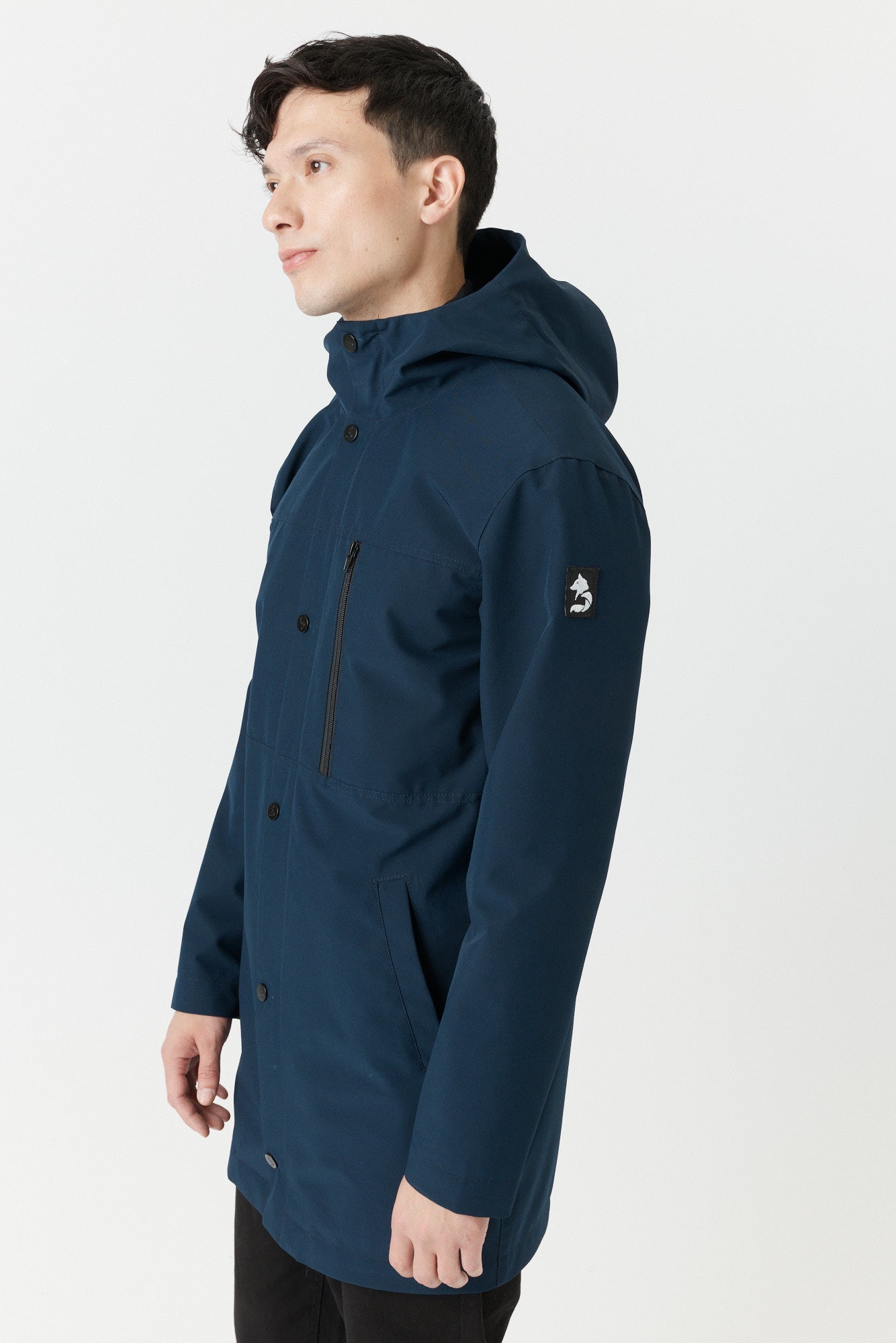 Desloups manteau mi-saison imperméable urbain avec capuchon pour homme
