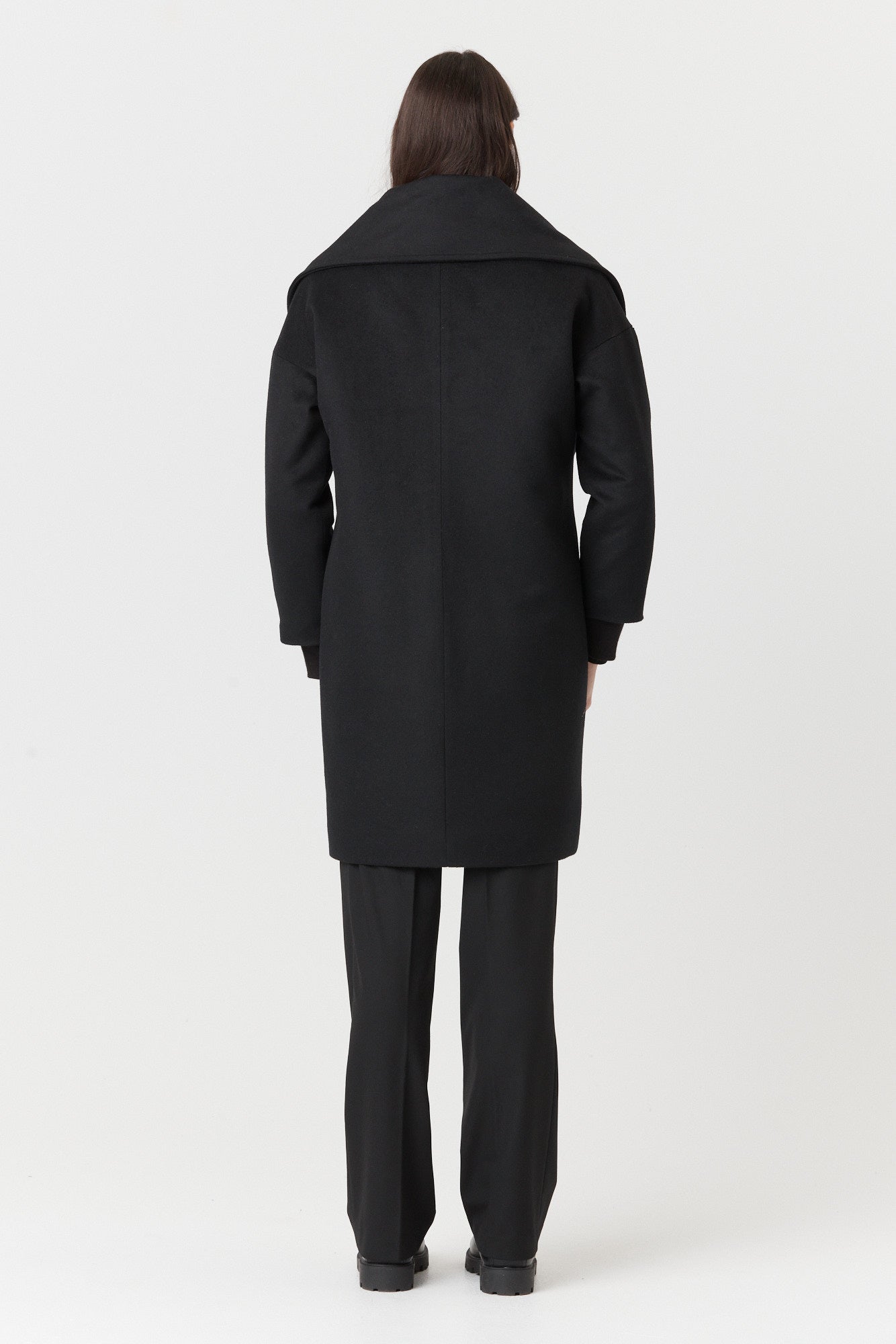 Desloups manteau d'hiver femme oversize double boutonnage en 100% laine et doublé