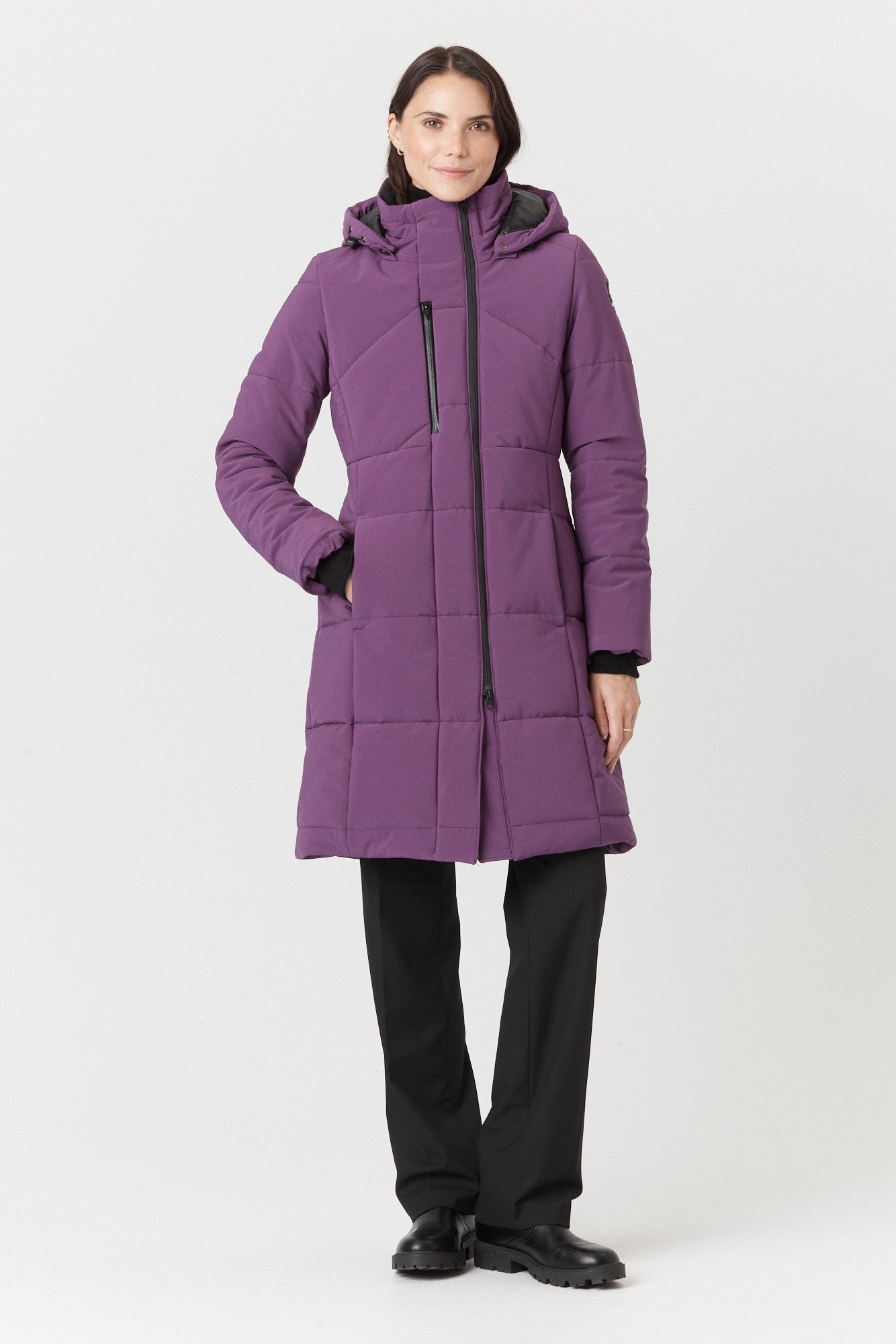 Desloups long women's parka fitted in Isosoft 250g