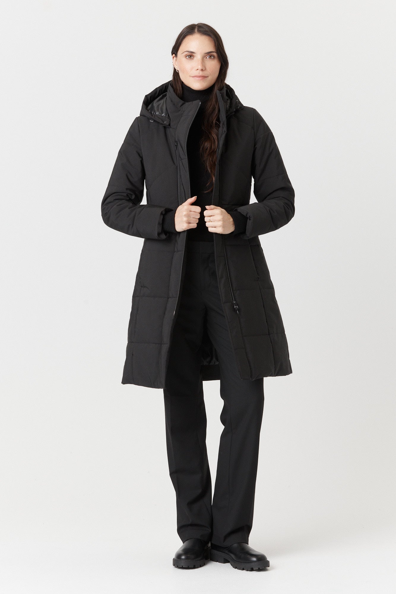 Desloups long women's parka fitted in Isosoft 250g