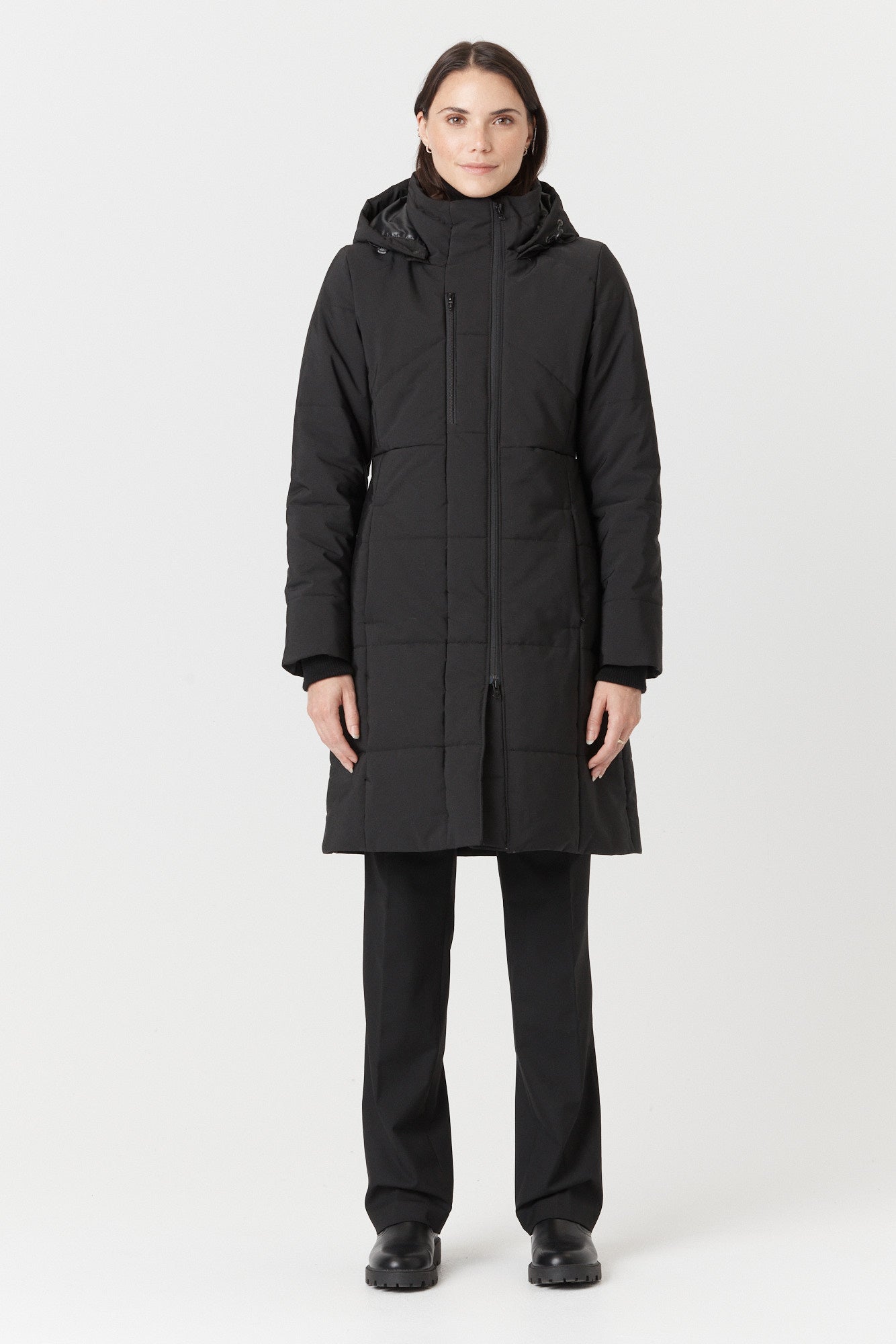 Desloups long women's parka fitted in Isosoft 250g