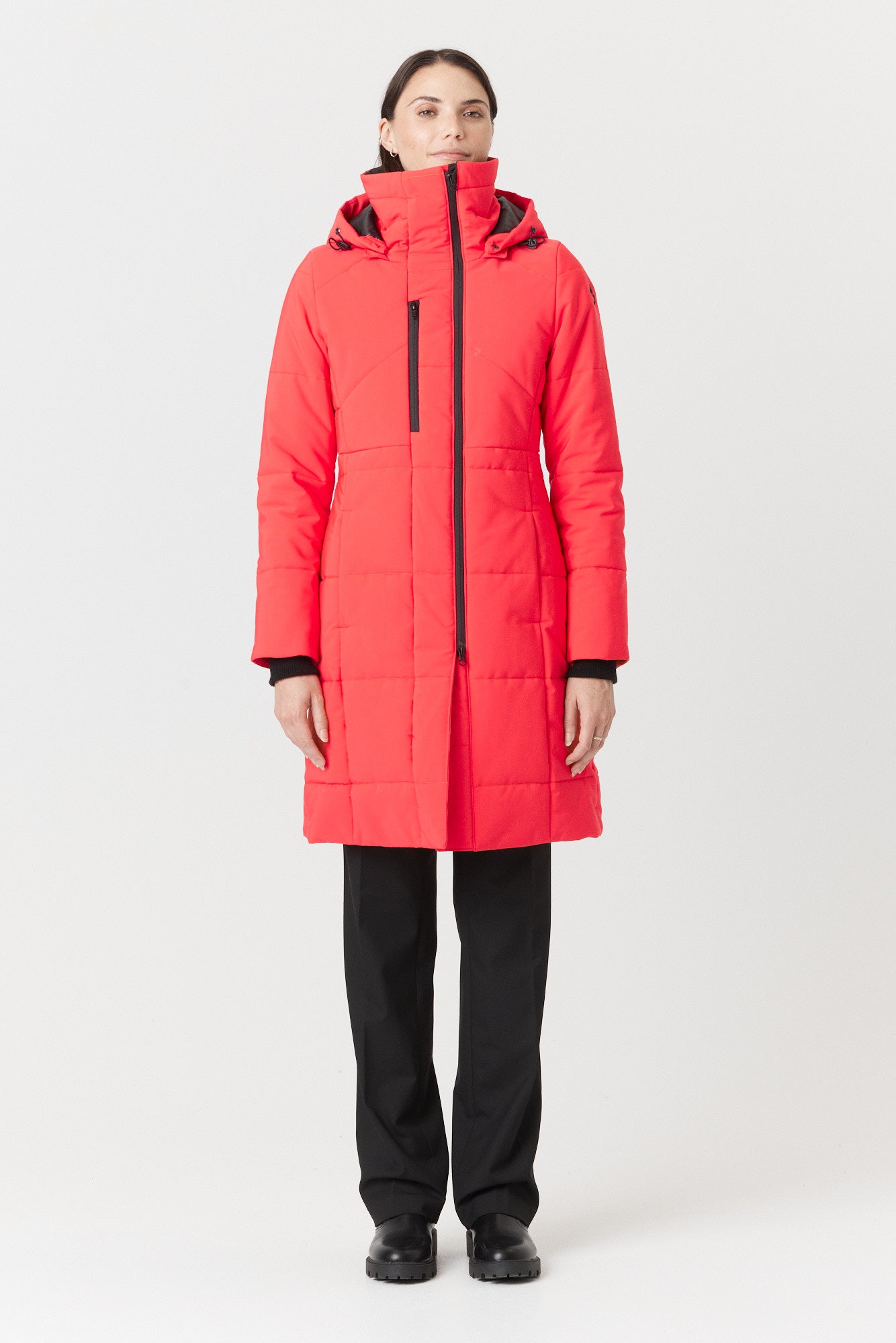 Desloups long women's parka fitted in Isosoft 250g