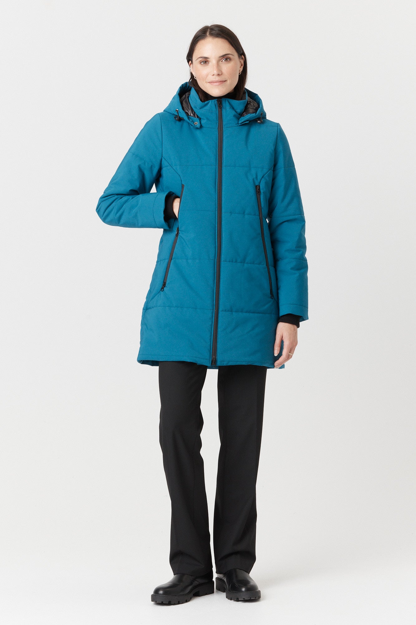 Desloups parka mi-long femme semi-ajusté en Isosoft 250g