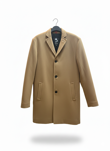 Manteau d'hiver style veston homme mi long semi-ajusté en 100% laine et doublé Pré-vente #DLM-509