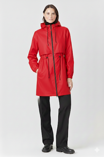 Manteau imperméable urbain avec capuchon, ajusté pour femme Pré-vente  #SLF-201